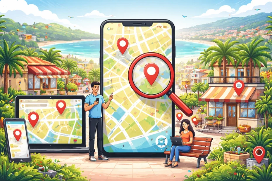 Mario Darmini di Digital Mission analizza le statistiche di posizionamento su Google Maps per un'attività a Catanzaro: dashboard con visualizzazioni e clic in tempo reale.