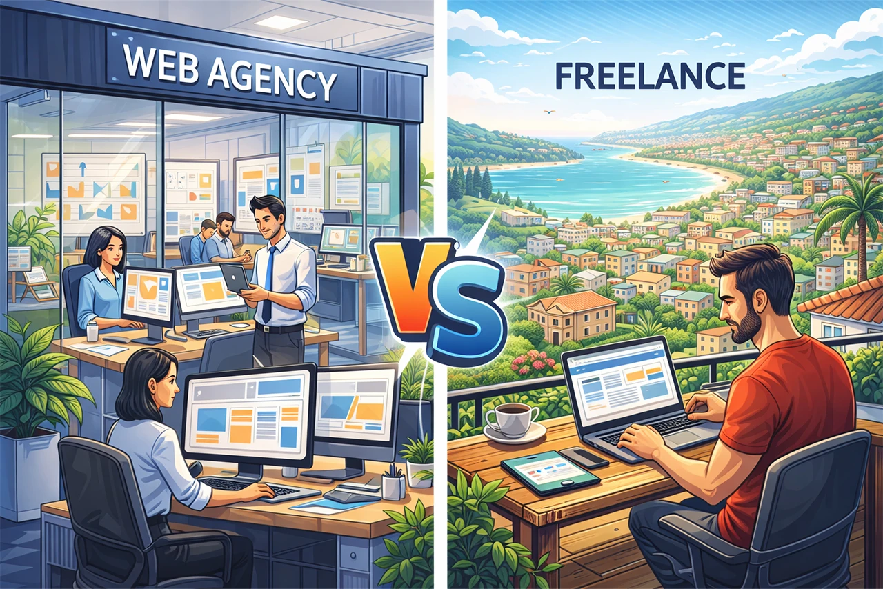 Mario Darmini (Digital Mission) confronta i costi e i servizi di web agency e freelance a Catanzaro: dashboard con ROI e analisi marketing territoriale.