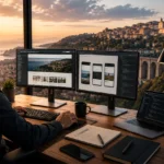Mario Darmini (Digital Mission) progetta l'architettura tecnica di un sito web a Catanzaro: dashboard professionale con dati GEO e analisi di posizionamento AI.